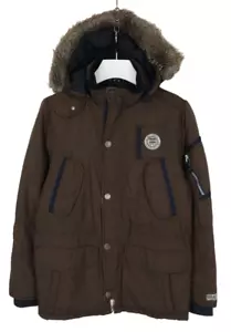 Gaastra Jacke Jungen 176 CM Gesteppt Kapuze Verstellbare Taille Gefüttert - Bild 1 von 10