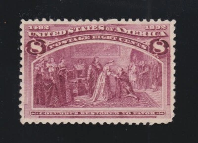 US 236 8c Columbian Exposition Mint F-VF OG NH SCV $140 - Image 1 of 2