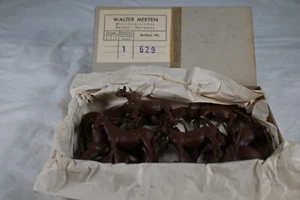 Vintage Walter Merten Miniatures 4 cm Animals w/ Original Box #629 Mule - Picture 1 of 6