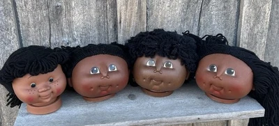 Lote de cabezas de muñeca afroamericanas Martha Nelson Thomas ORIGINAL DOLL BABY HEAD (4) Foto 1 de 4