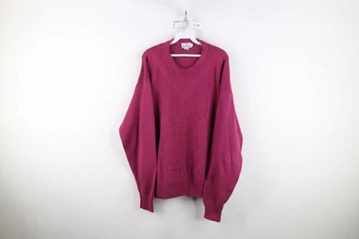 Suéter Tejido Algodón Geométrico Desteñido Talla Grande Streetwear Años 70 80 De Colección Foto 1 de 4