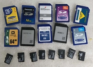 Memory cards SD, MicroSD Job Lot For Spares X18 - Zdjęcie 1 z 1
