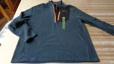 NWT Eddie Bauer Jacket Men's Size X LARGE  -BLUE  Fleece - 1/2  Zip  $60.00 TAG - Image 1 of 4