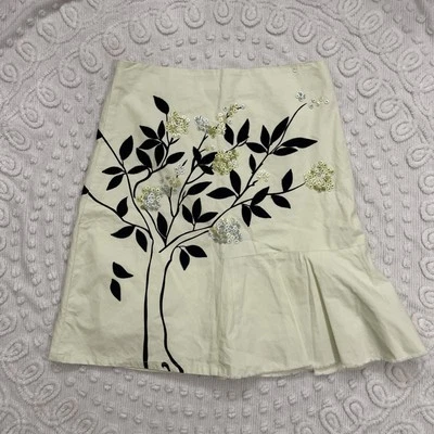 Falda Artística De Colección Odille Acampanada Y2K Talla 8 Caprichosa Botón Algodón Foto 1 de 4