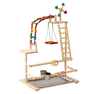 Parrot Playstand Bird Playground Exercise Decorative Sturdy Play Gym Windmill - Picture 1 of 3