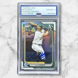 Nick Kurtz Signed 2024 1st Bowman Chrome Refractor #BDC-56 PSA 10 AUTO - Picture 1 of 1