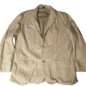 Old Navy Herren Sport Mantel Blazer Gr. 2XL zwei Knöpfe beige hellbraun Baumwolle gefüttert Taschen - Bild 1 von 16