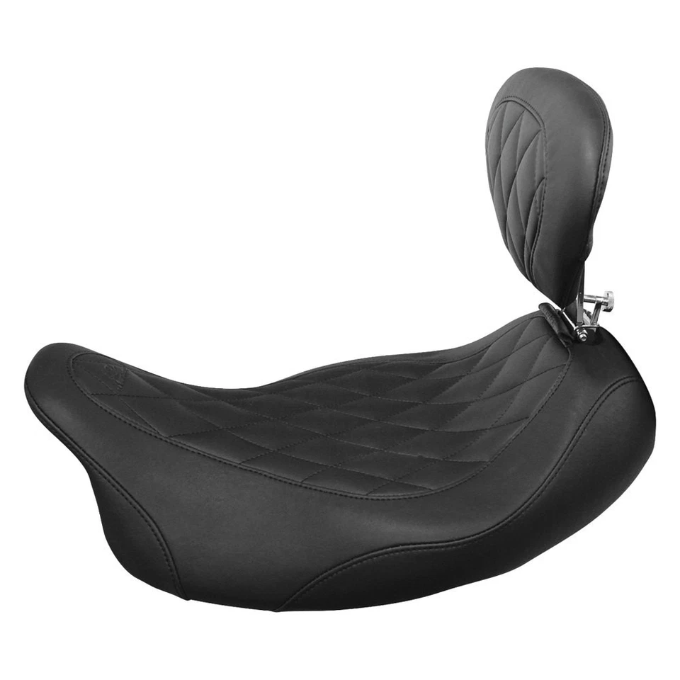 For Harley-Davidson Road King 08-21 Wide Tripper™ Solo Seat with Driver Backrest Foto 1 de 4
