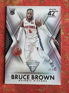 2018-19 Panini Chronicles Bruce Brown Titanium Draft Position /42 #468 Pistons - Picture 1 of 2