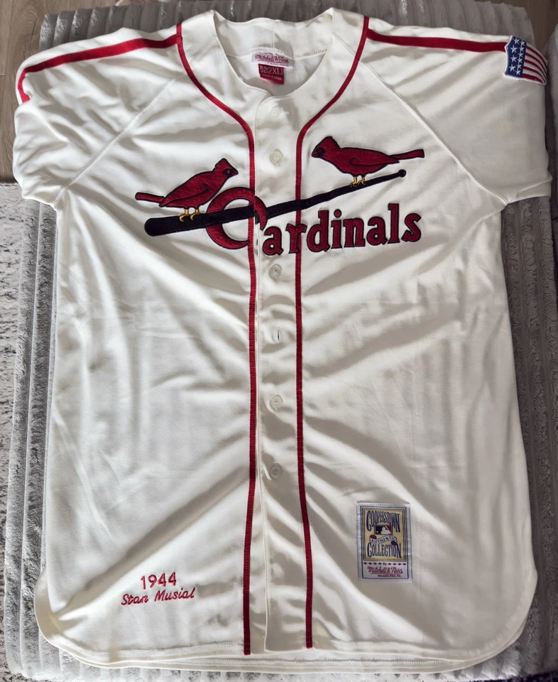Mitchell & Ness 1944 St. Louis Cardinals Stan Musial Wool Jersey XXL - Image 1 of 4
