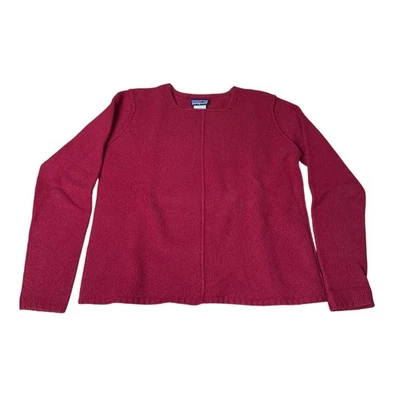 Patagonia 100% Wool Sweater Women’s Large Red Vintage Long Sleeve Pullover  - Image 1 of 4