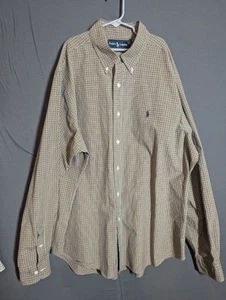 Ralph Lauren Classic Fit Plaid Shirt 16.5/L Purple Pony Y2K Ivy Cottagecore - Picture 1 of 8