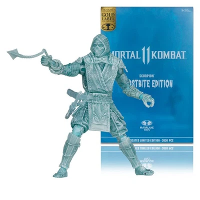 Figura Scorpion Mortal Kombat Frostbite Edition Gold Label 7" Foto 1 de 4