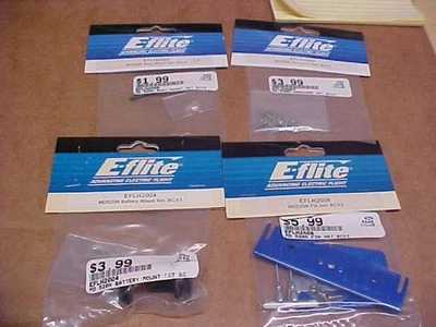 E-FLITE BCX3 LOT (4PKGS) = EFLH2004, 2005, 2006, 2007 (NEW) - Image 1 of 4