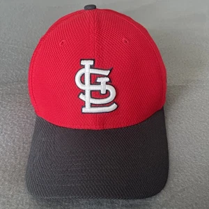 Cappello St. Louis Cardinals New Era 39Thirty Berretto Large/XL Elasticizzato Rosso Nero STL - Foto 1 di 11