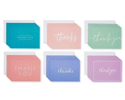 Tarjetas de agradecimiento American Greetings con sobres, surtido multicolor (48-... Foto 1 de 4