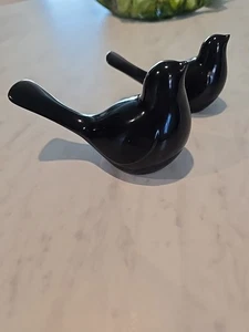 Handgefertigte Harz schwarze Vögel Handwerk zwei im Set Vögel. 553 - Bild 1 von 9