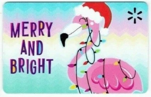 WalMart Christmas Flamingo Merry & Bright Santa Hat 2020 Gift Card FD-70260 - Picture 1 of 1