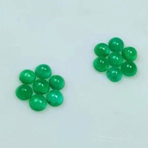 1.74 CT - Natural 14 Zambian Emerald Round Set Cabo Fine Green Luster Gem - 5477 - Picture 1 of 2
