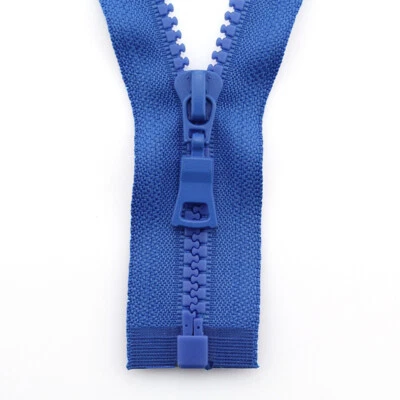 Open End Chunky Zipper Plastic Resin Zip Fastener Size #5 55/60/70/80/90cm - Image 1 of 4