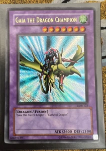 Yugioh DOUBLE MISPRINT Gaia Dragon Champion LOB-125 Ultra Letters Reverse Secret - Picture 1 of 15