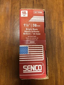 Senco DA17EPBN 15ga x 1-1/2" Bright Basic Finishing Nail, 4000pcs - Picture 1 of 2