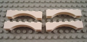 Lego Menge 4 weiße 1x6 Bogen Stein Stücke - Bild 1 von 1