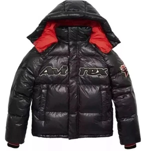 New Men’s Avirex American Bomber Jacket – Genuine Cowhide Leather Flight Jacket - Picture 1 of 5