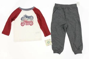 Little Me Baby 267670 Boys Gray/Rad/White Jacket Pants Size 24M - Picture 1 of 4