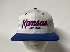 Vintage Kansas Jayhawks Sports Specialties Script Wool Blend Snapback Hat Cap - Picture 1 of 11