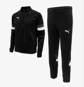 Puma 65945903 Men Team Rise Tracksuit Jacket Pants Black - Picture 1 of 6