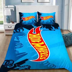 Hot Wheels Cars Duvet Cover Pillowcase Bedding Set Bedroom Decoration pillowcase - Picture 1 of 37