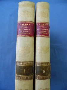 CALMET-STORIA ANTICO E NUOVO TESTAMENTO-DUE VOL-NAPOLI 1841-SPLENDIDE INCISIONI - Bild 1 von 12