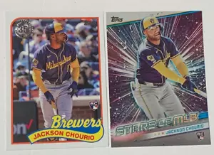 Lot of (2) 2024 Topps Update Jackson Chourio Stars Of MLB & 1989 (89US-44) - Picture 1 of 2