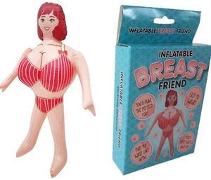 INFLATABLE "BREAST" FRIEND Giant Boobie Girlfriend Woman Blow Up Boob Doll Joke - Picture 1 of 8