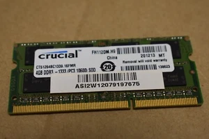 Crucial CT51264BC1339/Micron MT16JTF51264HZ 8GB DDR3-1333 10600 SO-DIMM Memory - Picture 1 of 2
