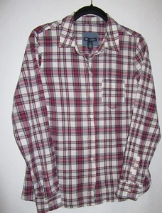 Camisa Gap Boyfriend Fit para mujer L/S abotonada escocesa escocesa escocesa escocesa escocesa talla pequeña S roja - Imagen 1 de 2
