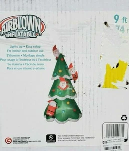 9" Christmas Tree of Many Santa's Scene by Gemmy Inflatable - Picture 1 of 2