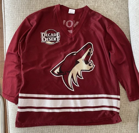 NHL Phoenix Coyotes Ed Jovanovski #55 Decade Desert Mesh Hockey XL Jersey Cover