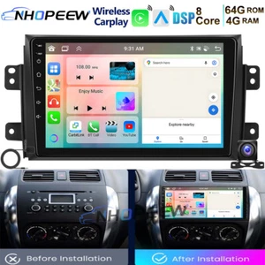 Radio de coche 4+64 GB Android 15 Apple Carplay GPS DSP CAM para SUZUKI SX4 Fiat Sedici - Imagen 1 de 20