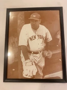 BABE RUTH PICTURE, FRAMED 15"X 12" - Picture 1 of 7