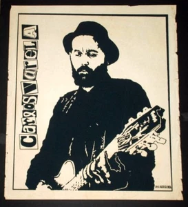 Póster original de concierto cubano 1989 serigrafía para Carlos Varela. Arte de música rock - Imagen 1 de 7