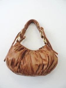 CHARLIE LAPSON Small Brown Leather Handbag - Thames hospice - Picture 1 of 12