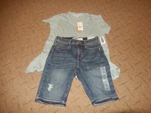 girls outfit denim  shorts and Vanilla Star Top  - Picture 1 of 4