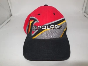 BE Pure Polaris Scrabler Racing Hat Cap Strap Back Red Black Adjustable - Picture 1 of 4