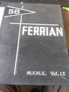 High School Yearbook 1958 Ferrian Martins Ferry Ohio - Picture 1 of 4