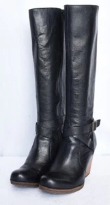 Botas hasta la rodilla Kork Ease Natali CCEG14 Western Biker cuero alto con cinturón talla 7 - Imagen 1 de 10
