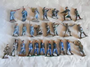 Vintage Spielzeug Soldaten Quiralu Aludo Aluminium 1. Weltkrieg Poilu Französisch 1940er Jahre zu restaurieren - Bild 1 von 6