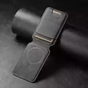 Luxus Leder Geldbörse - Magsafe Magnet Karten Halter für alle iPhones - Bild 1 von 14