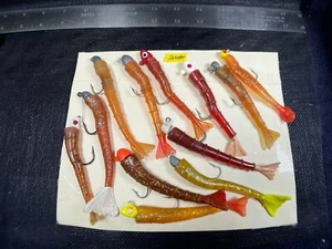 Soft Plastic Baits Lot 12pc Shrimp Tails w/Lead Head Hooks YOUR CHOICE IN5480 - Picture 1 of 47